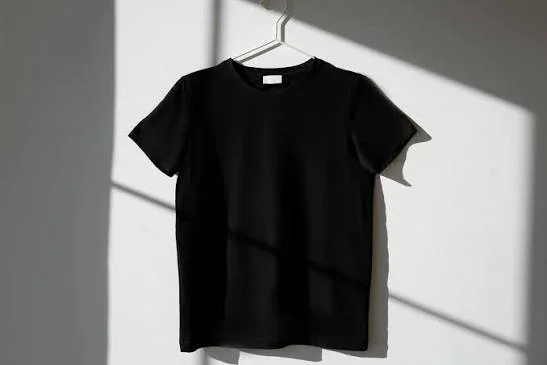 plain black T-shirt