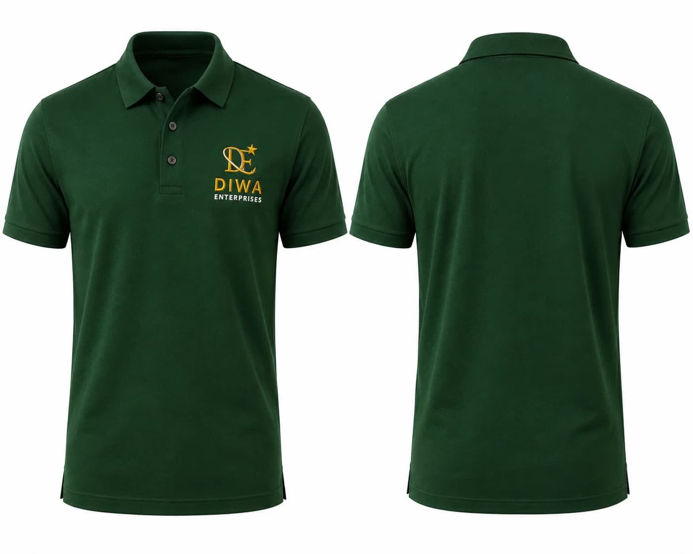 Polo shirt with DIWA Enterprises branding