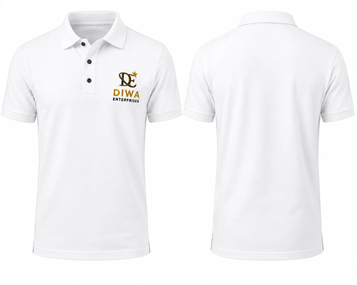 Polo shirt with DIWA Enterprises branding