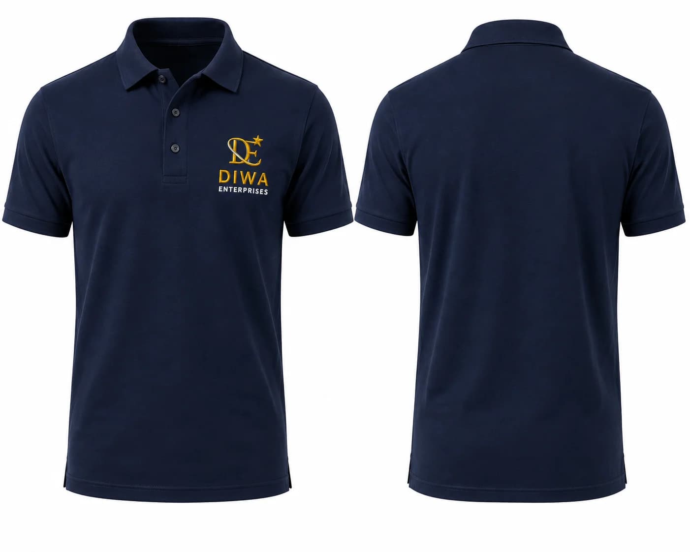 Polo shirt with DIWA Enterprises branding