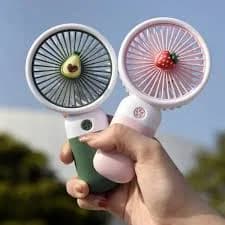 Portable Handheld Mini Cooling Fan, USB Rechargeable, Fruit Design, Multiple Colors