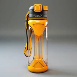 Portable Sports Water Bottle with Strap and Protective Casing