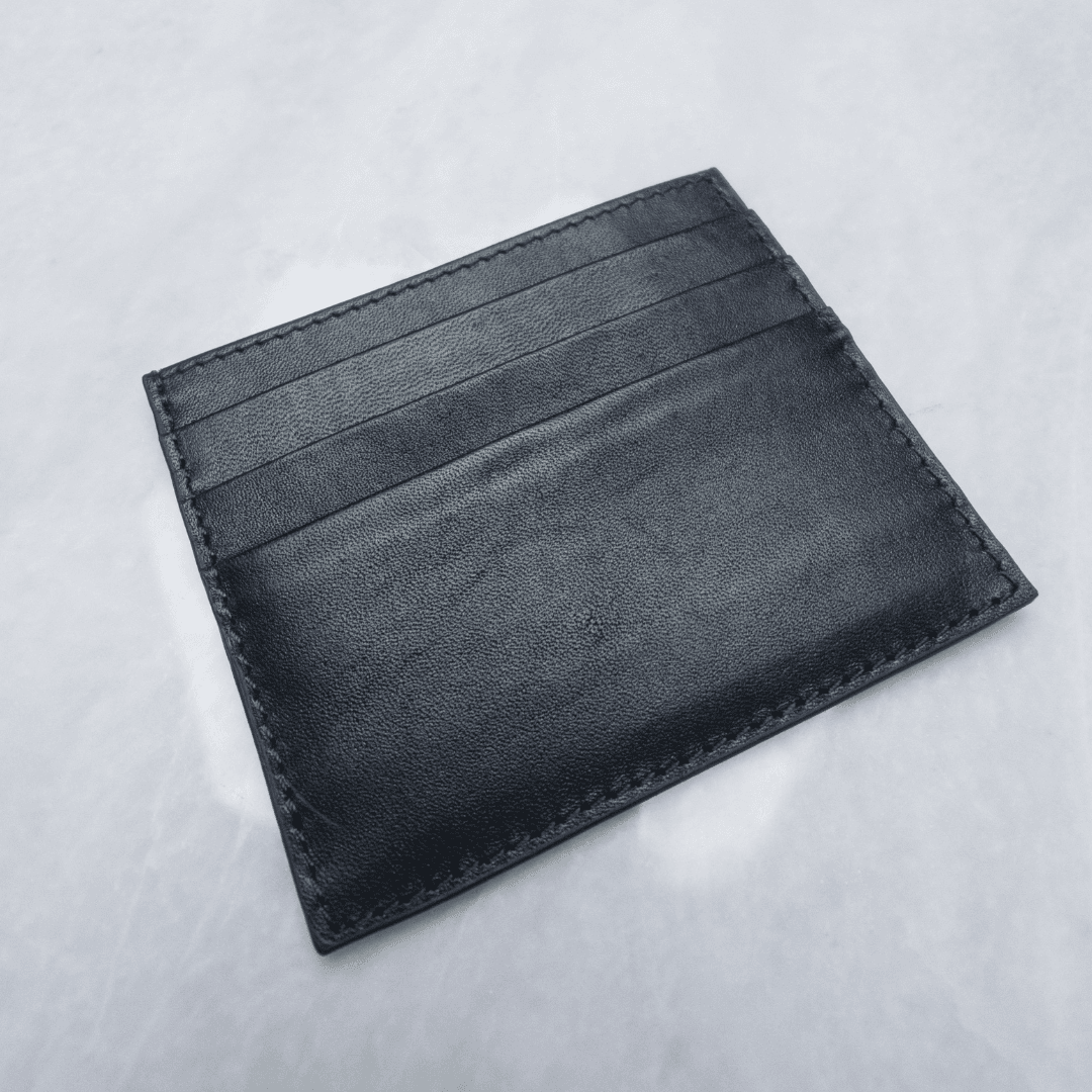 Premium Black Leather Card Holder