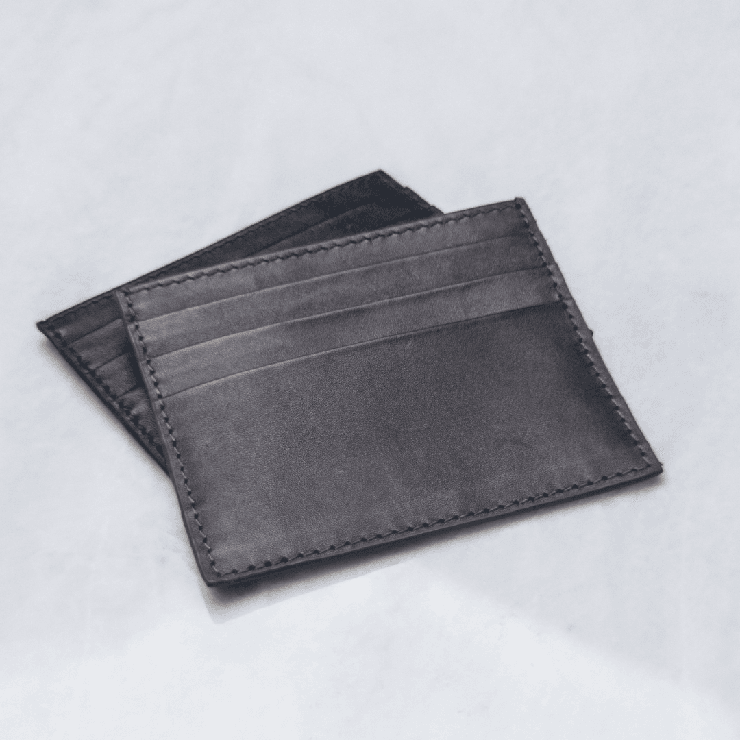 Premium Black Leather Card Holder