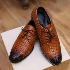 Men's Leather Casual Shoes with Woven Texture and Perforated Upper – Slip-On and Lace-Up Styles in Brown, Black, and Tan