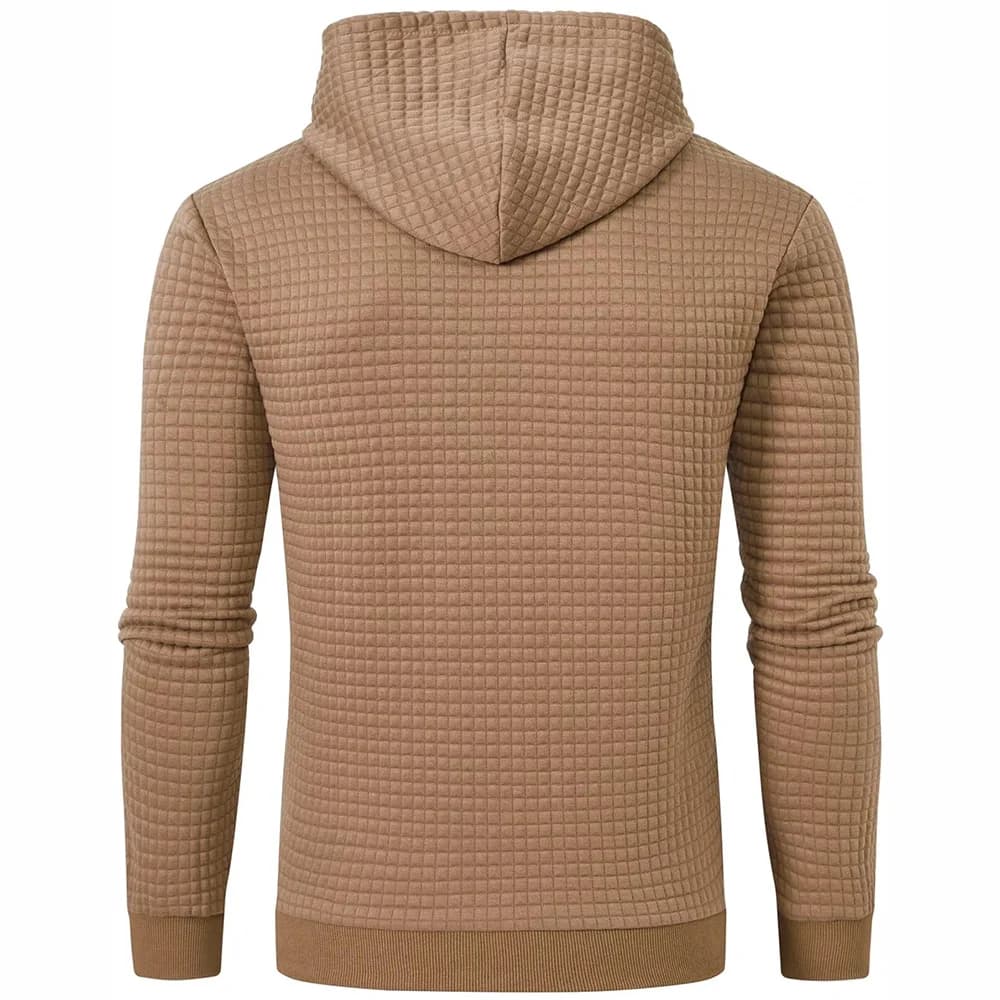 brown hoodie back view