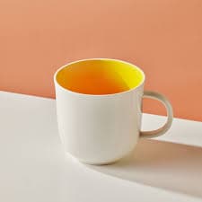 Ceramic Coffee Mugs with Handle – Glossy Finish, Contrasting Interior, Solid and Patterned Designs, Multiple Colors
