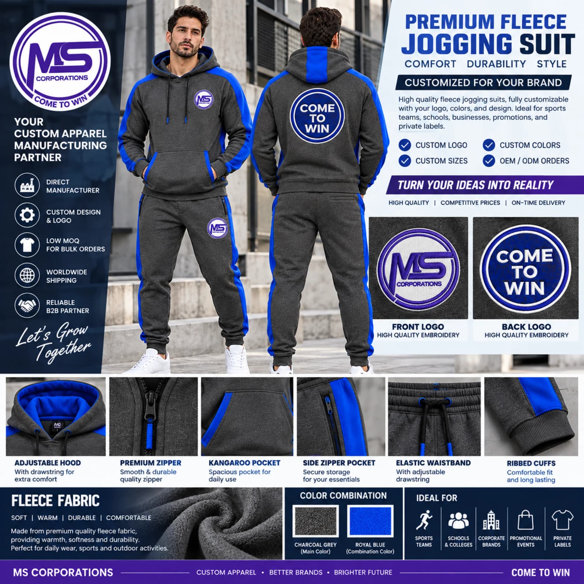 Premium fleece jogging suit