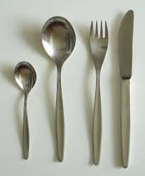 Stainless Steel Cutlery Set – Fork, Knife, Tablespoon & Teaspoon | Gold and Silver Finish | Hotel & Restaurant Flatware