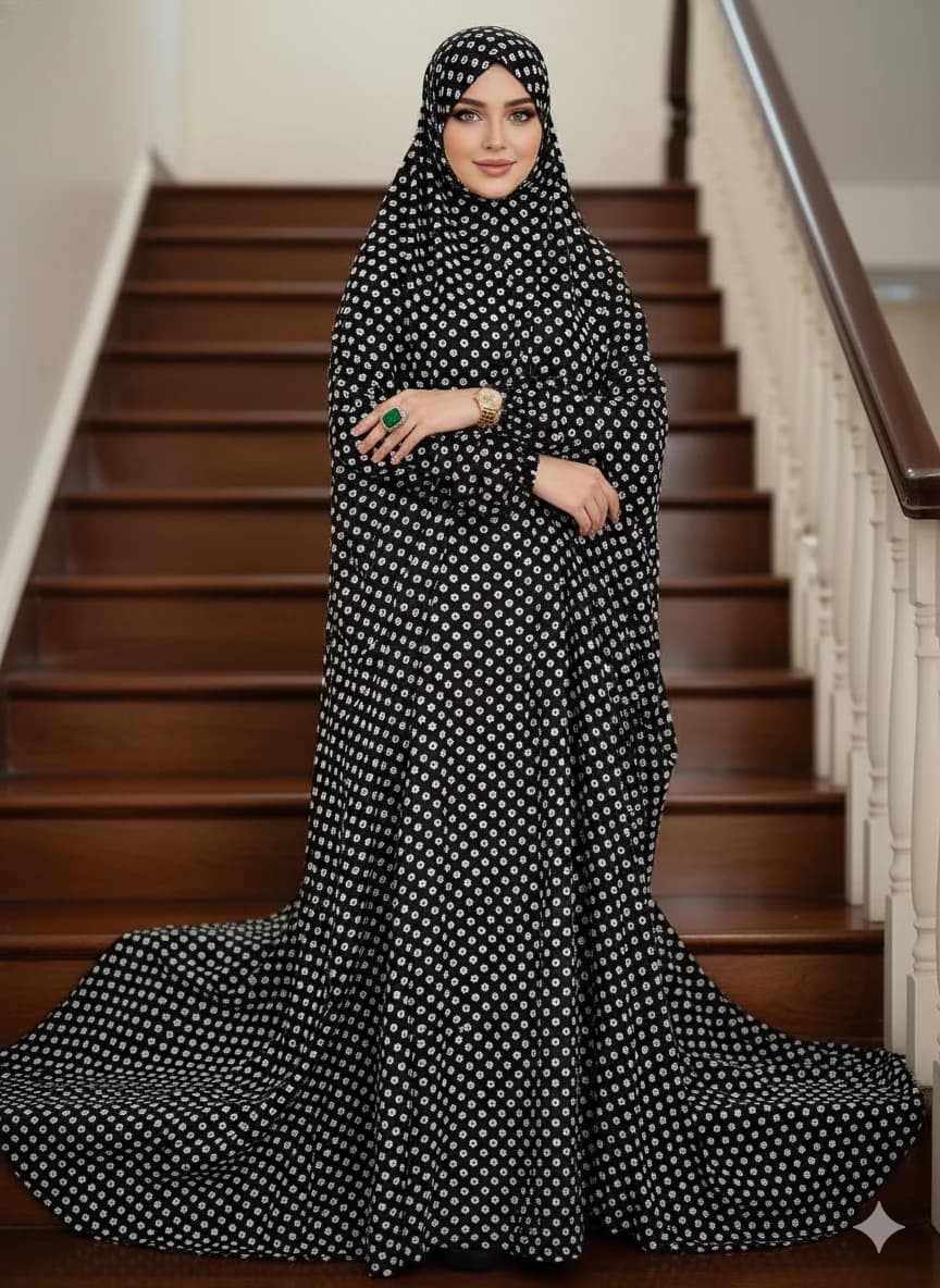 Printed sleeved namaz chadar