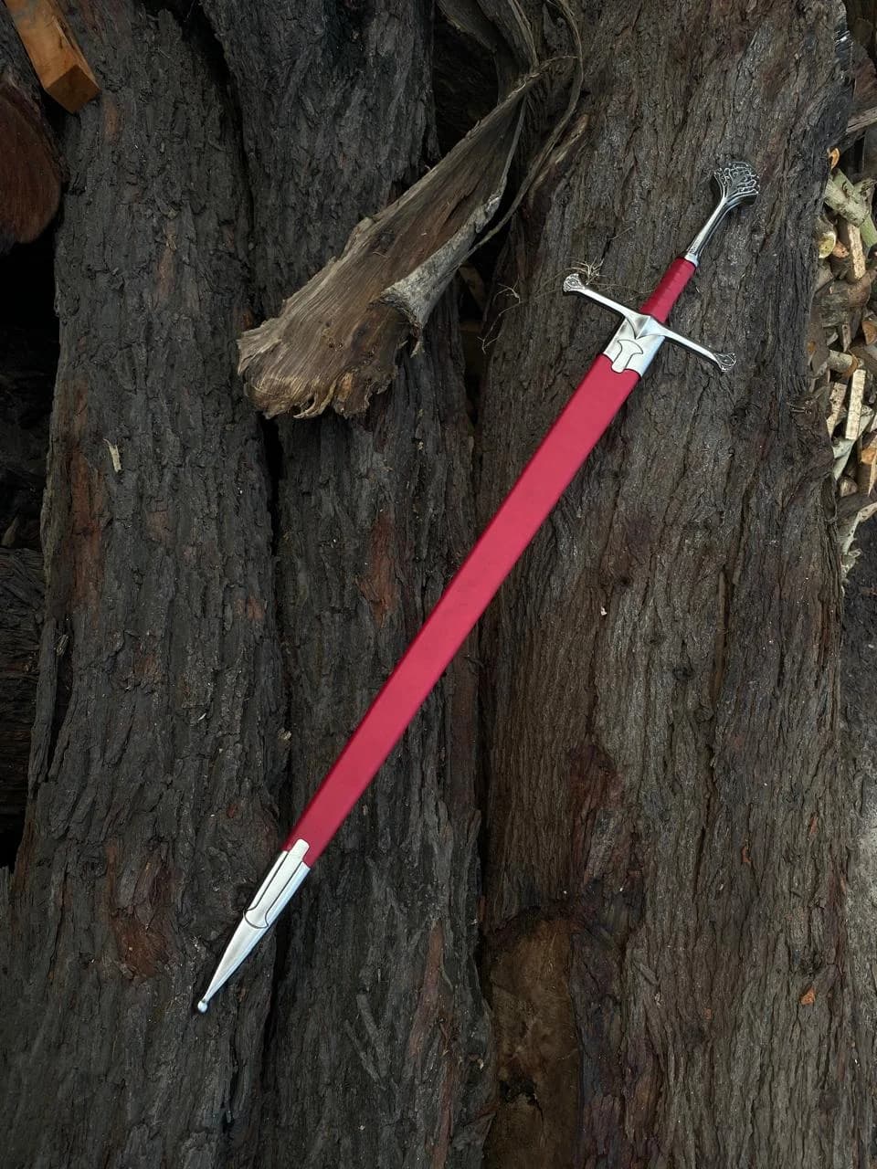 Red sheathed sword