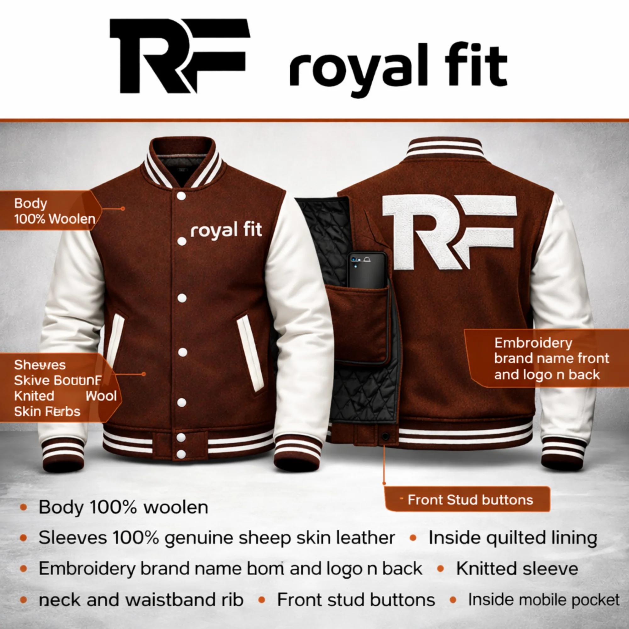 Royal Fit varsity jacket