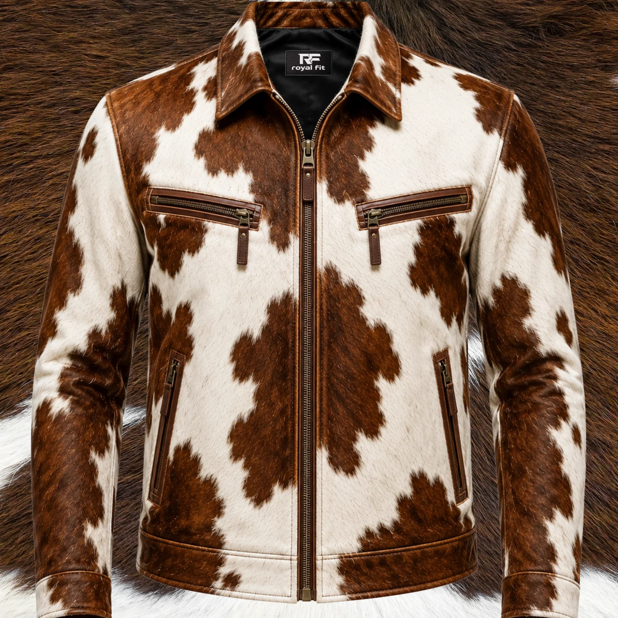 Royal Fitt cowhide leather jacket
