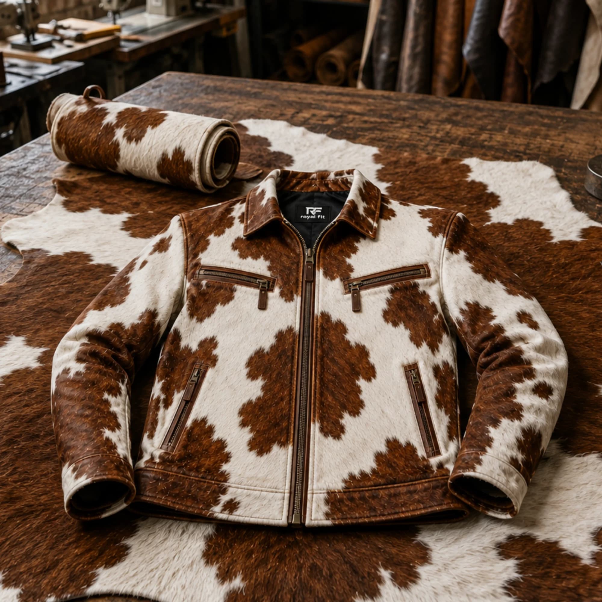 Royal Fitt cowhide leather jacket