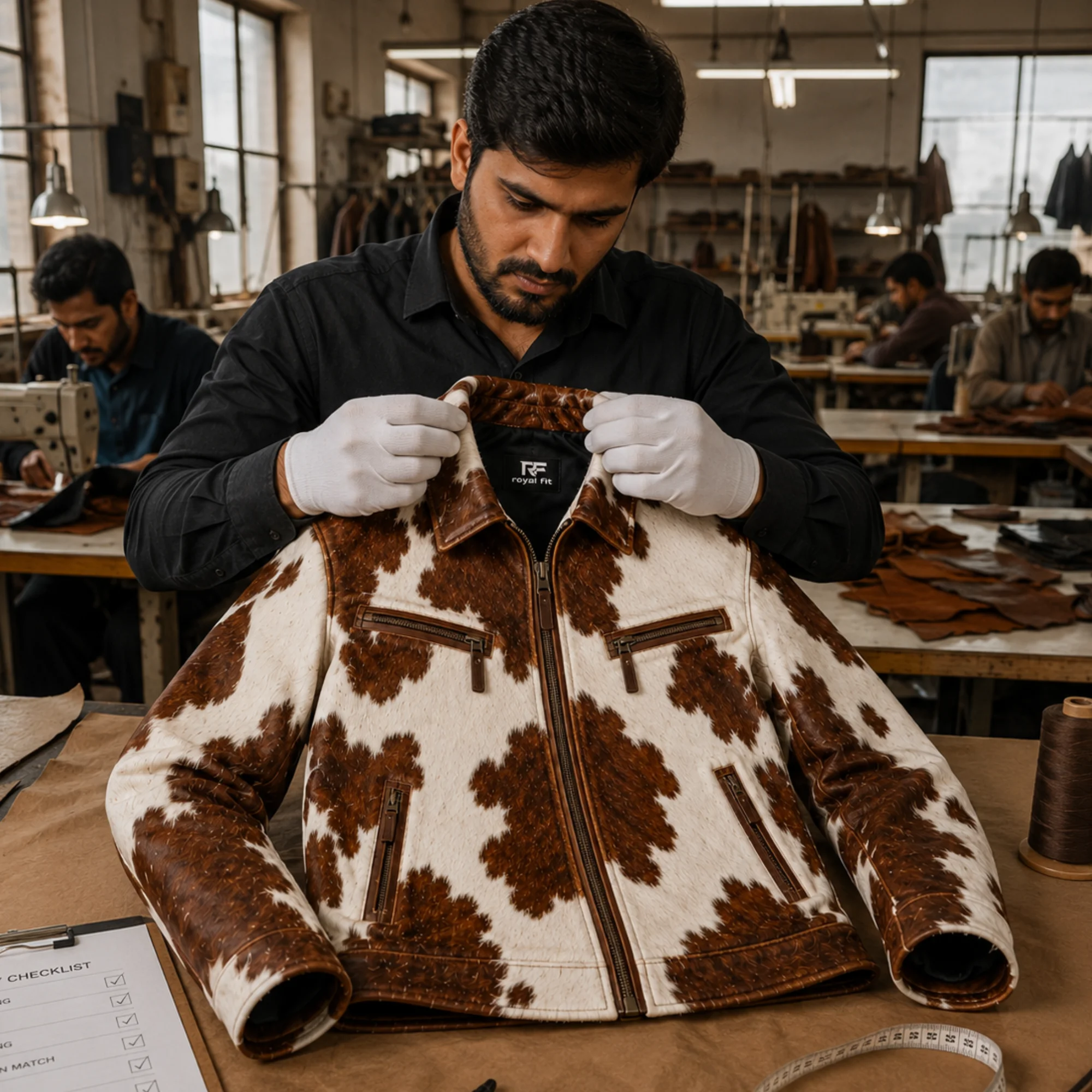 Royal Fitt cowhide leather jacket
