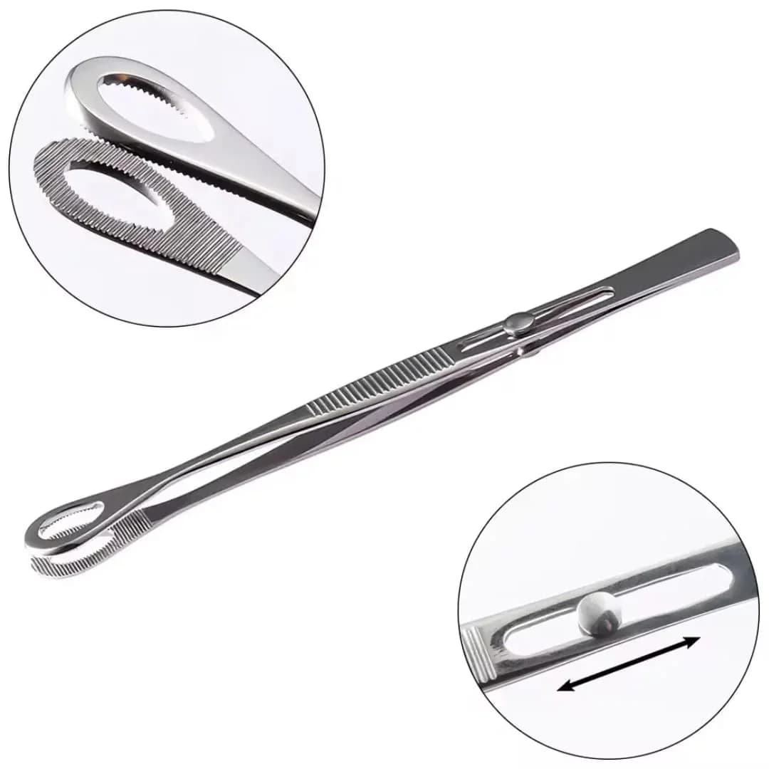 Silver piercing forceps
