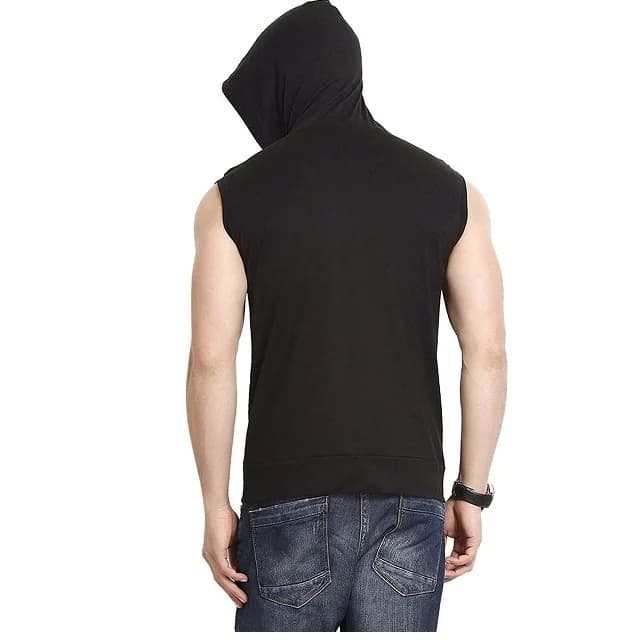 Sleeveless hooded zip vest