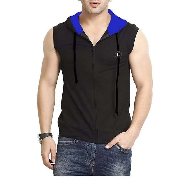 Sleeveless hooded zip vest