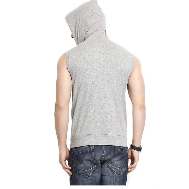 Sleeveless hooded zip vest