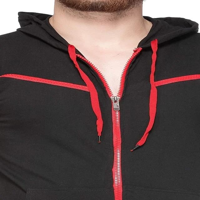 Sleeveless zip-up hoodie