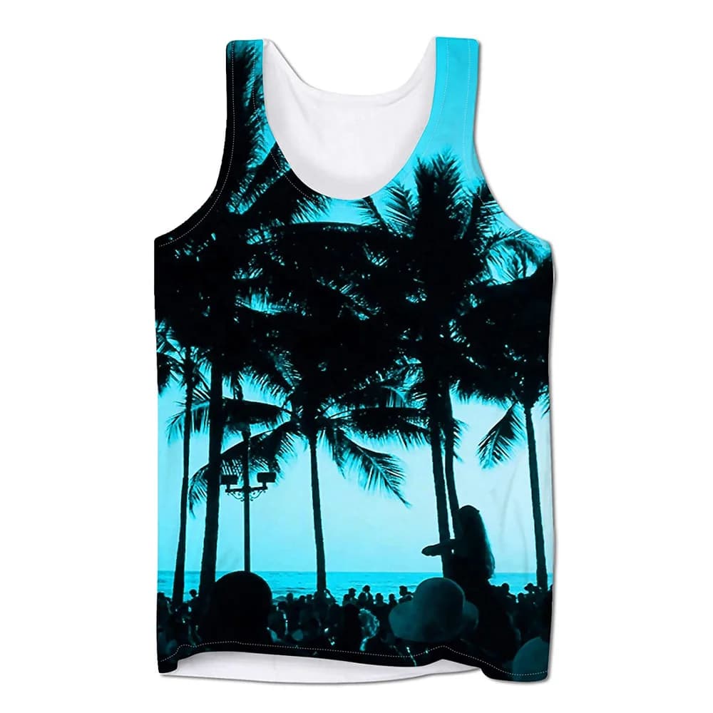 Tank top with palm tree print