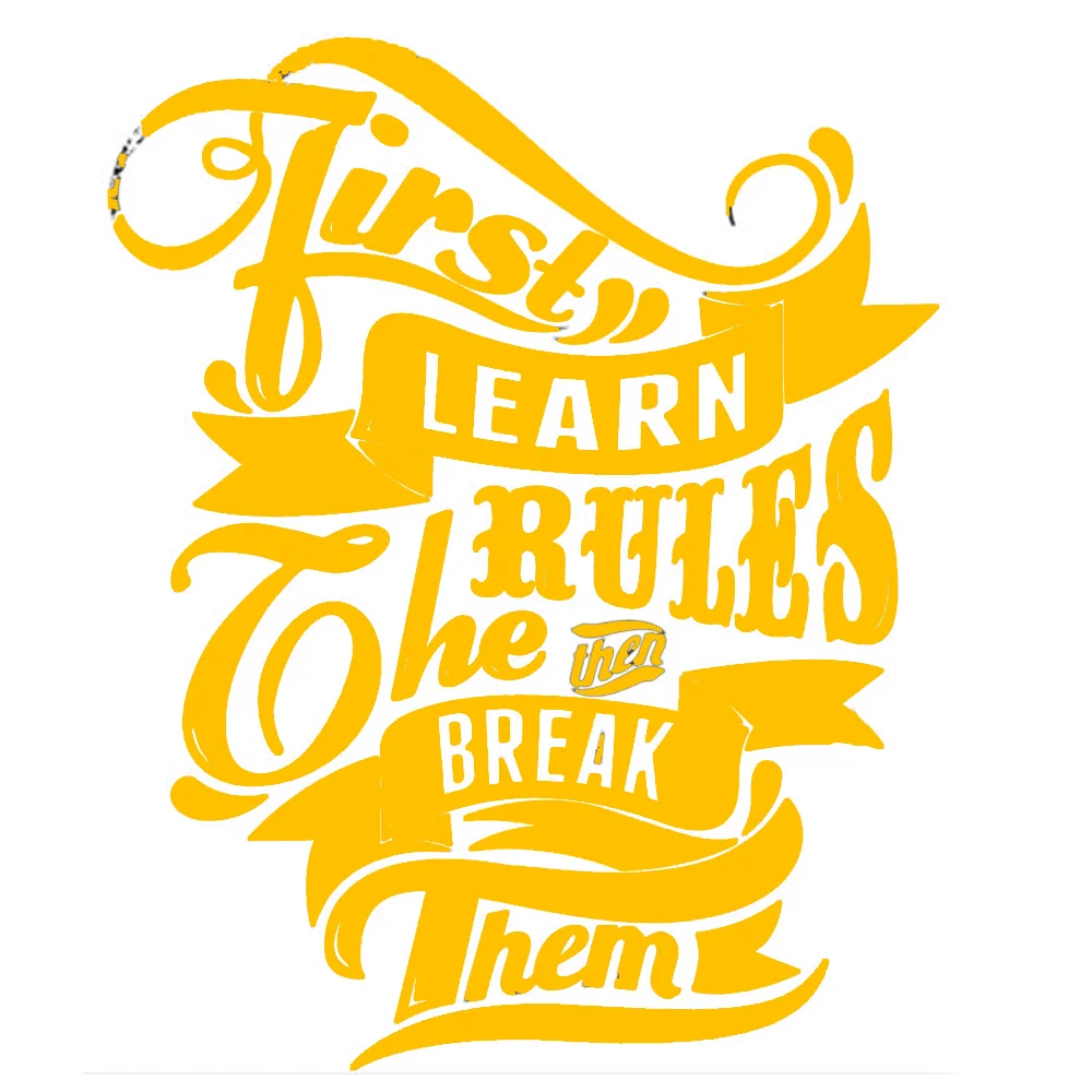 Typography heat transfer sticker