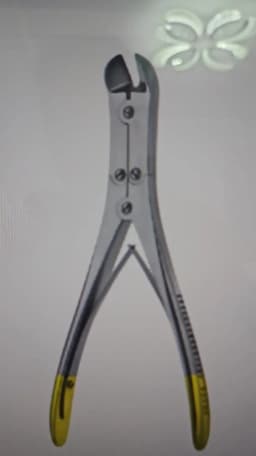 Az Instruments 22cm Curved Jaw Wire Cutter – Long Handle Metal Cutting Tool with Yellow Grip Ends