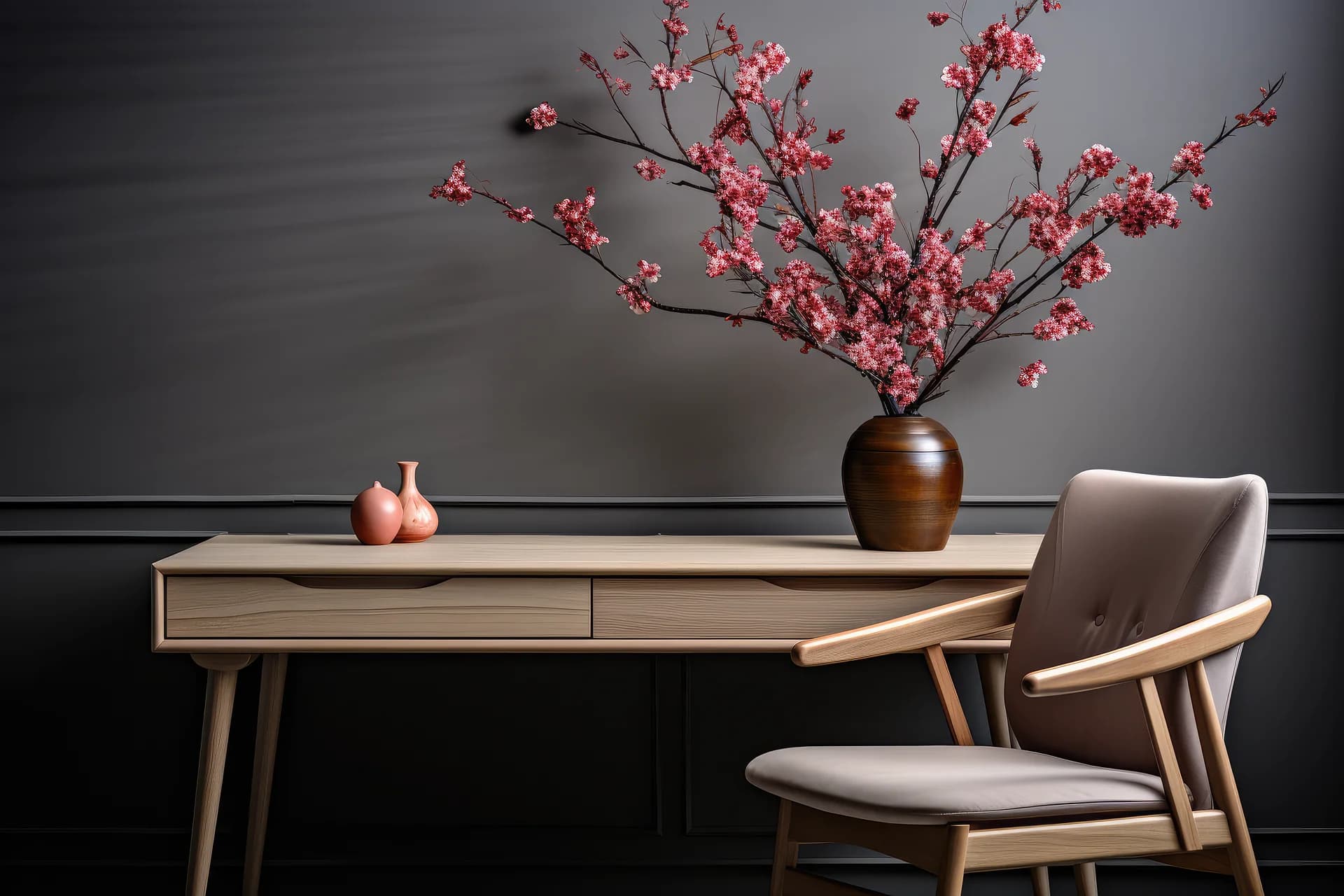 wooden chair with padded seat