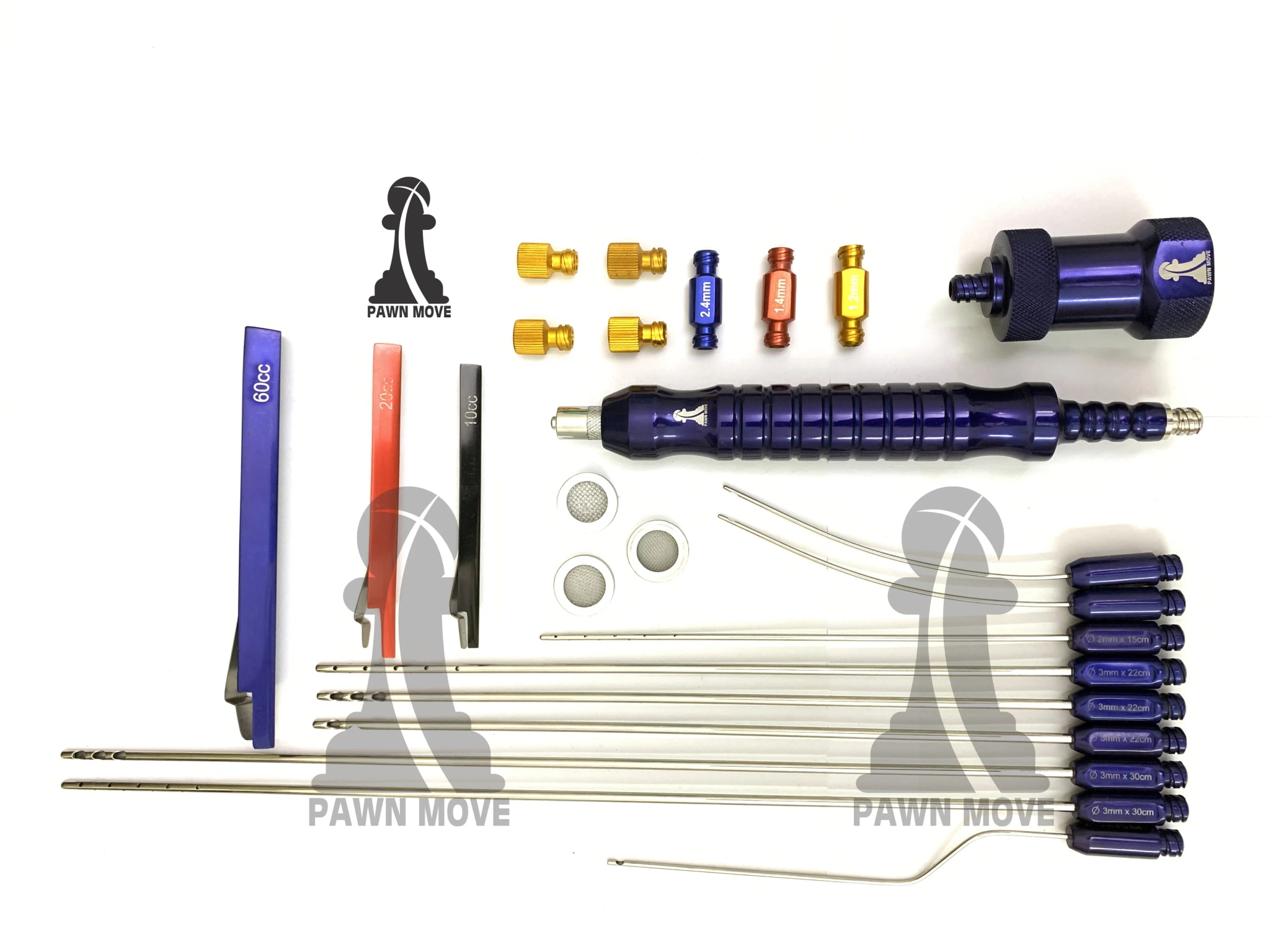 9-Piece Liposuction Cannula Set with Nano Filter and Handle - image 1