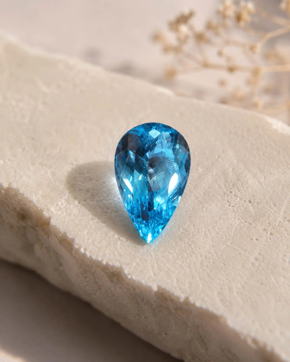 Natural Blue Topaz Gemstone - image 1
