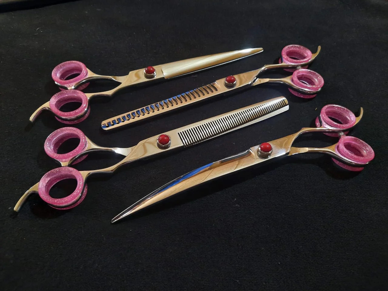 Pet grooming scissors set