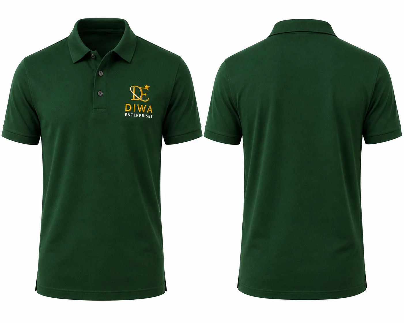 Polo shirt with DIWA Enterprises branding