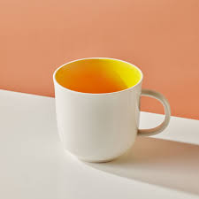 Ceramic Coffee Mugs with Handle – Glossy Finish, Contrasting Interior, Solid and Patterned Designs, Multiple Colors