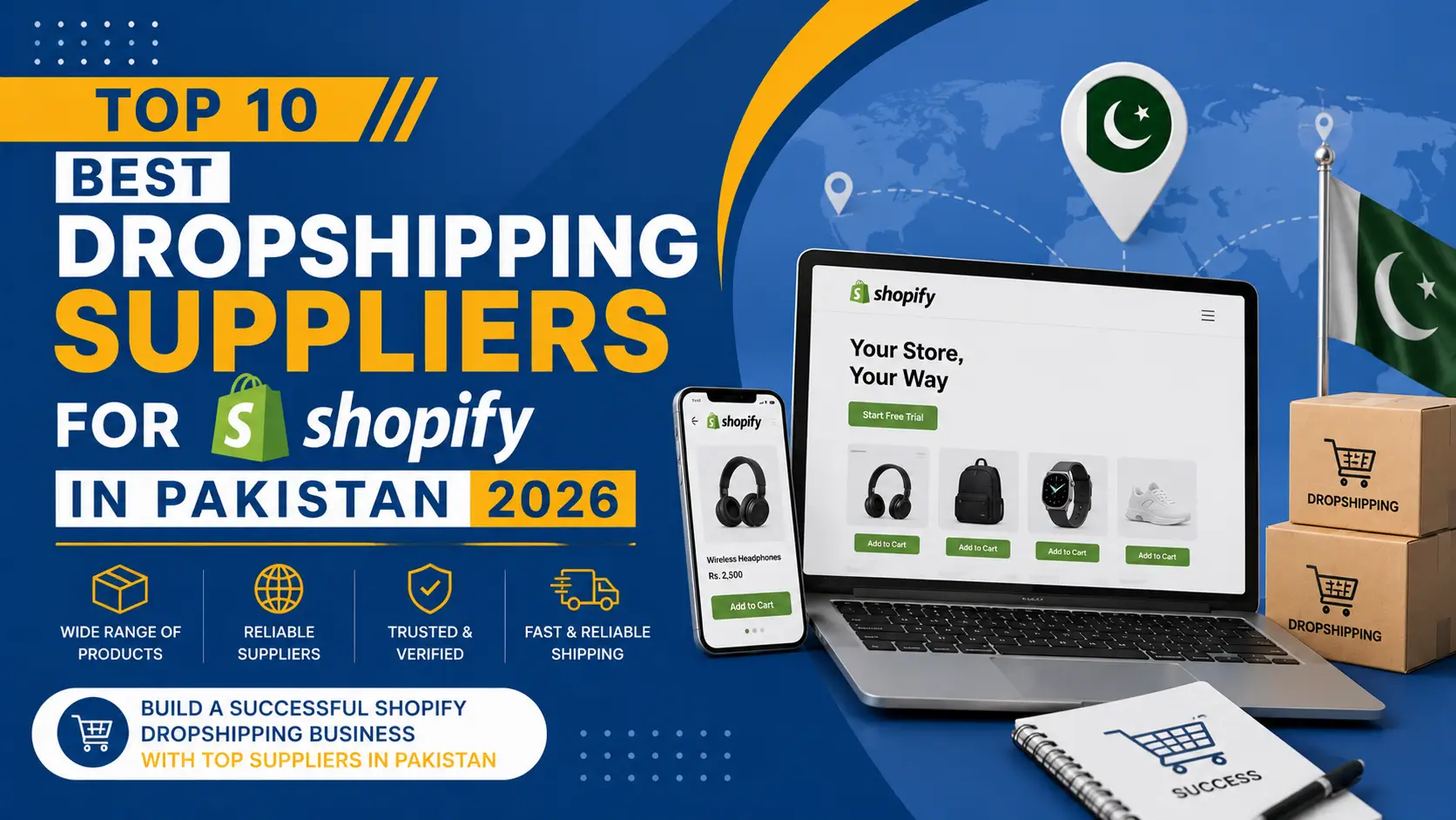 Top 10 Best Dropshipping Suppliers for Shopify in Pakistan 2026