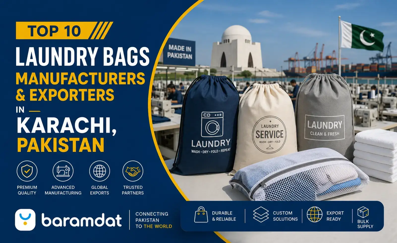 Top Laundry Bags Manufacturers & Exporters in Karachi, Pakistan (2026)