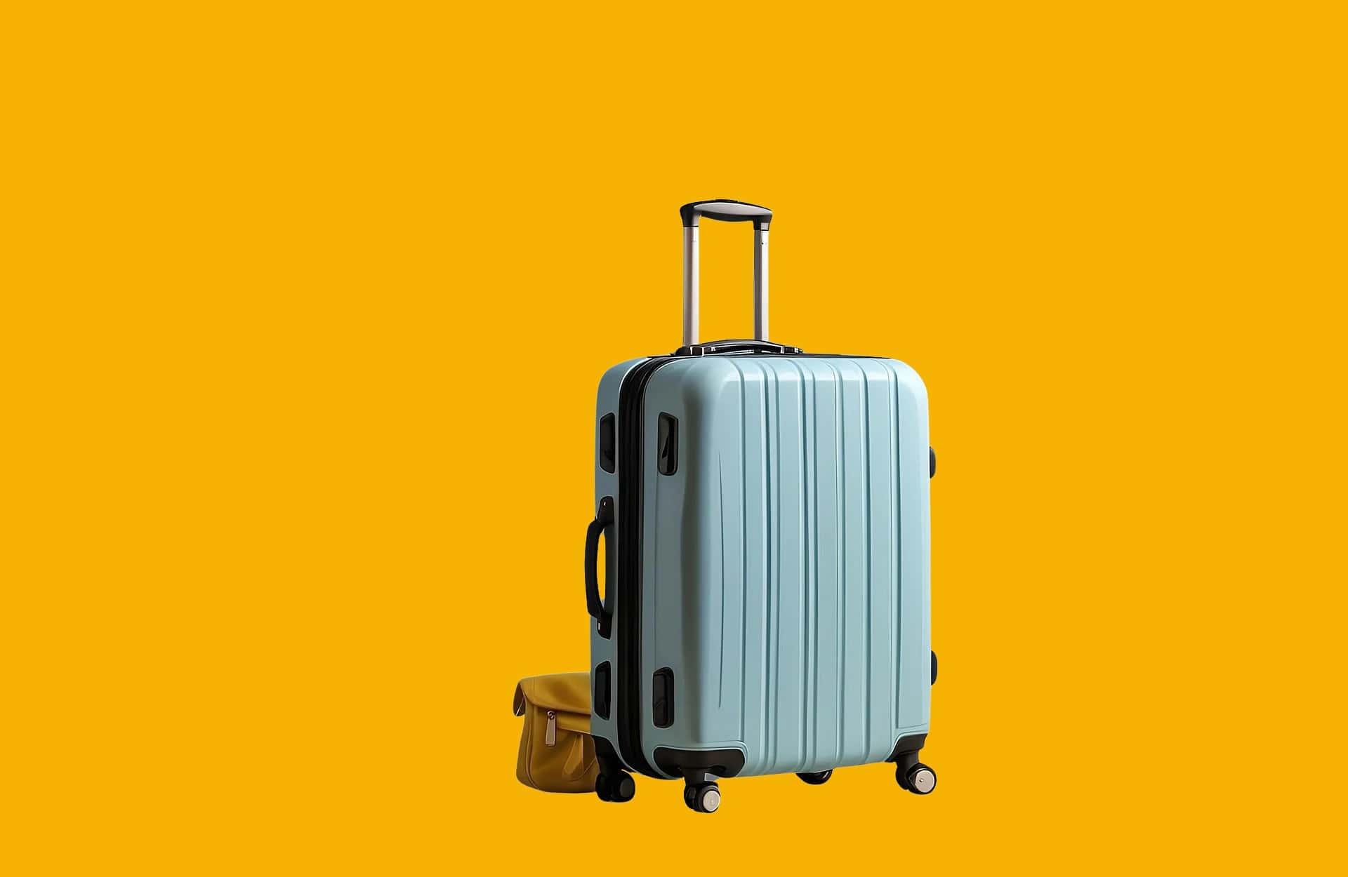 Hard Shell Spinner Suitcase Set with Telescopic Handle and Combination Lock