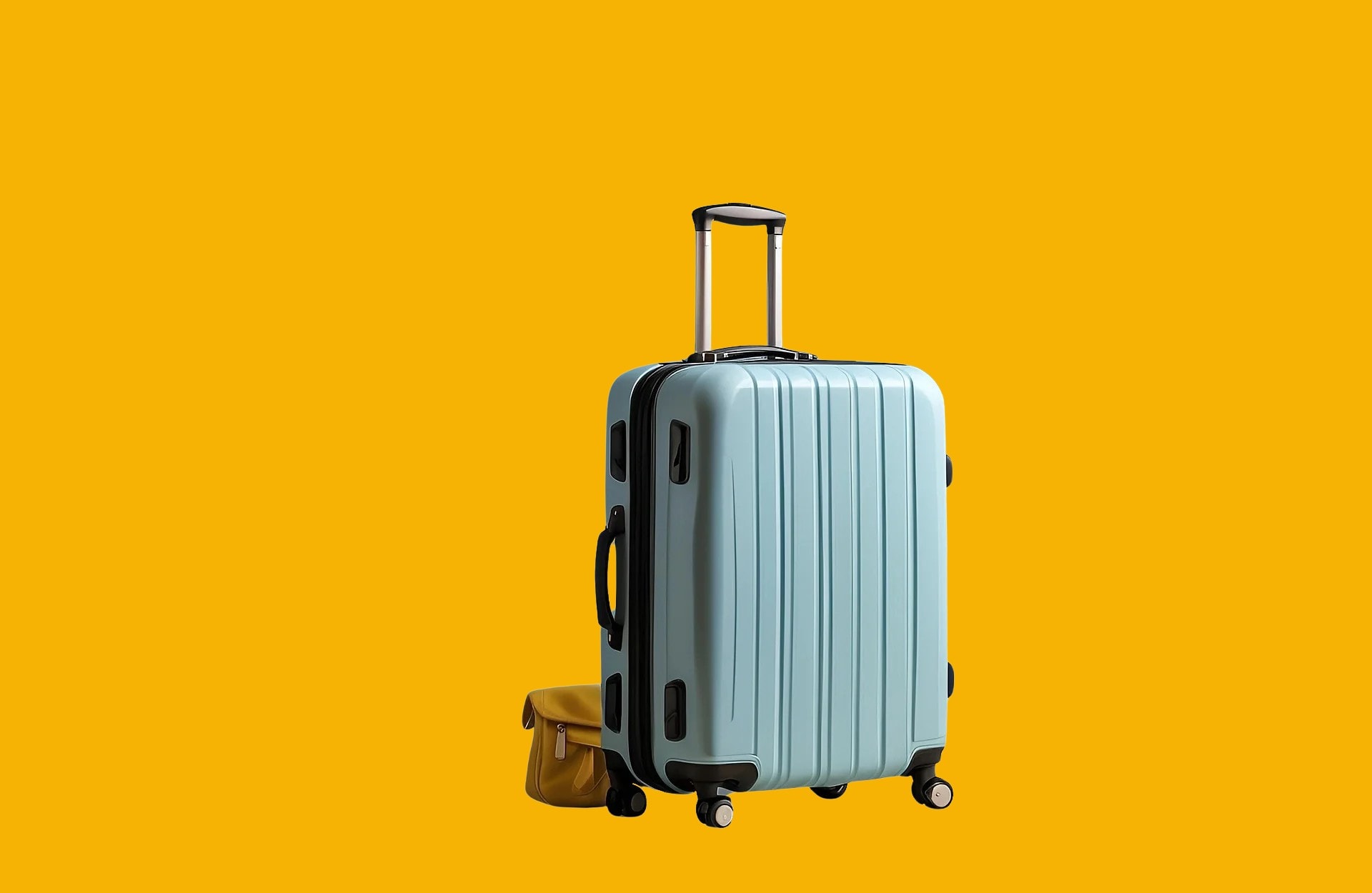 Hard Shell Spinner Suitcase Set with Telescopic Handle and Combination Lock