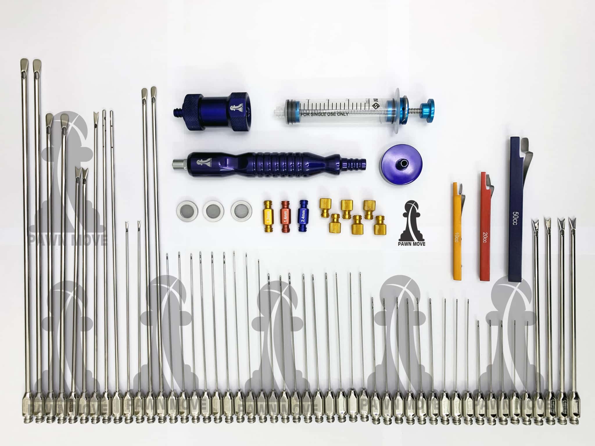 Liposuction Body Cannulas Set 68 Pieces Stainless Steel