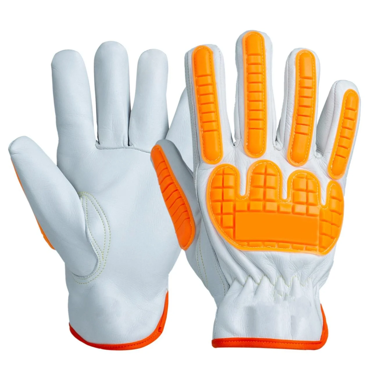 Goatskin Leather TPR Safety Gloves - image 1