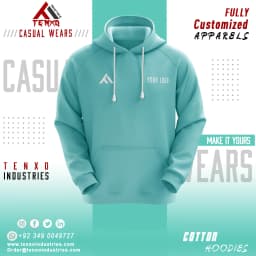 Tenxo Industries Custom Cotton Hoodies – Printed or Embroidered Logo | 30+ Colors