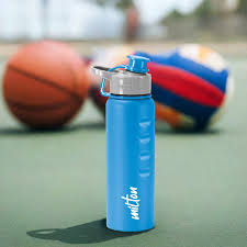Plastic Hydration Bottle with Flip-Top Lid, Carrying Handle & Measurement Markings – Gym & Outdoor Use