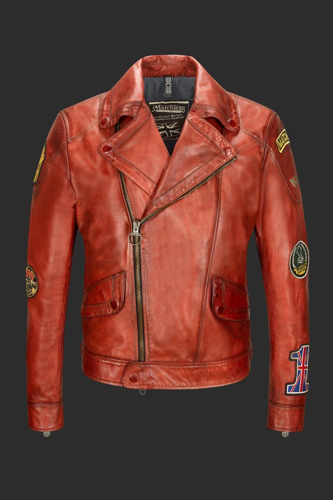 Leather biker jacket