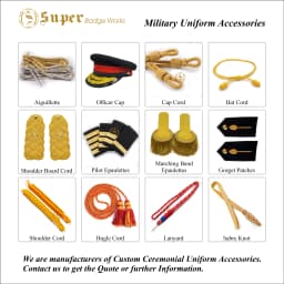 Custom Ceremonial Military Uniform Accessories – Aiguillettes, Cap Cords, Epaulettes, Lanyards & More | Super Badge Works