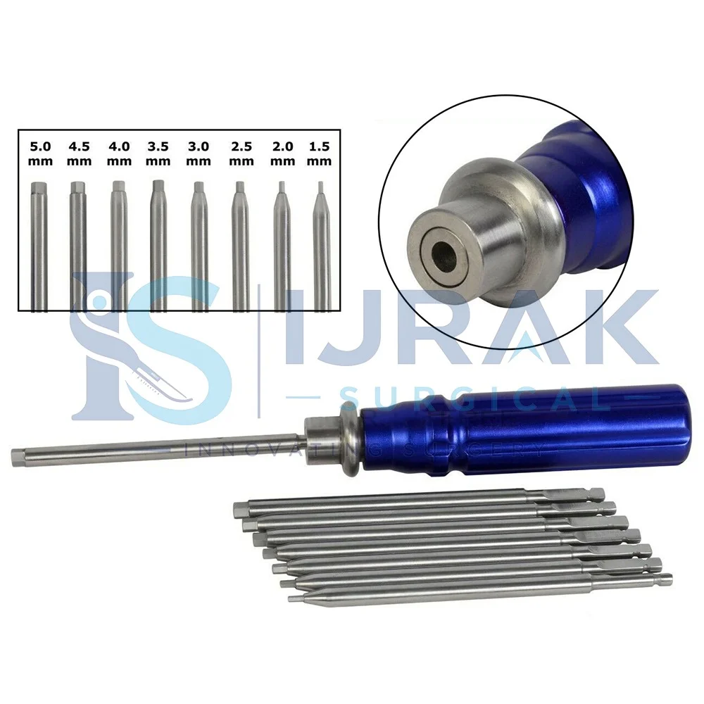 Orthopedic screwdriver handle set
