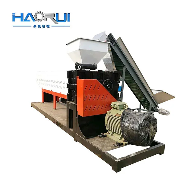 pelletizing line with orange and black components