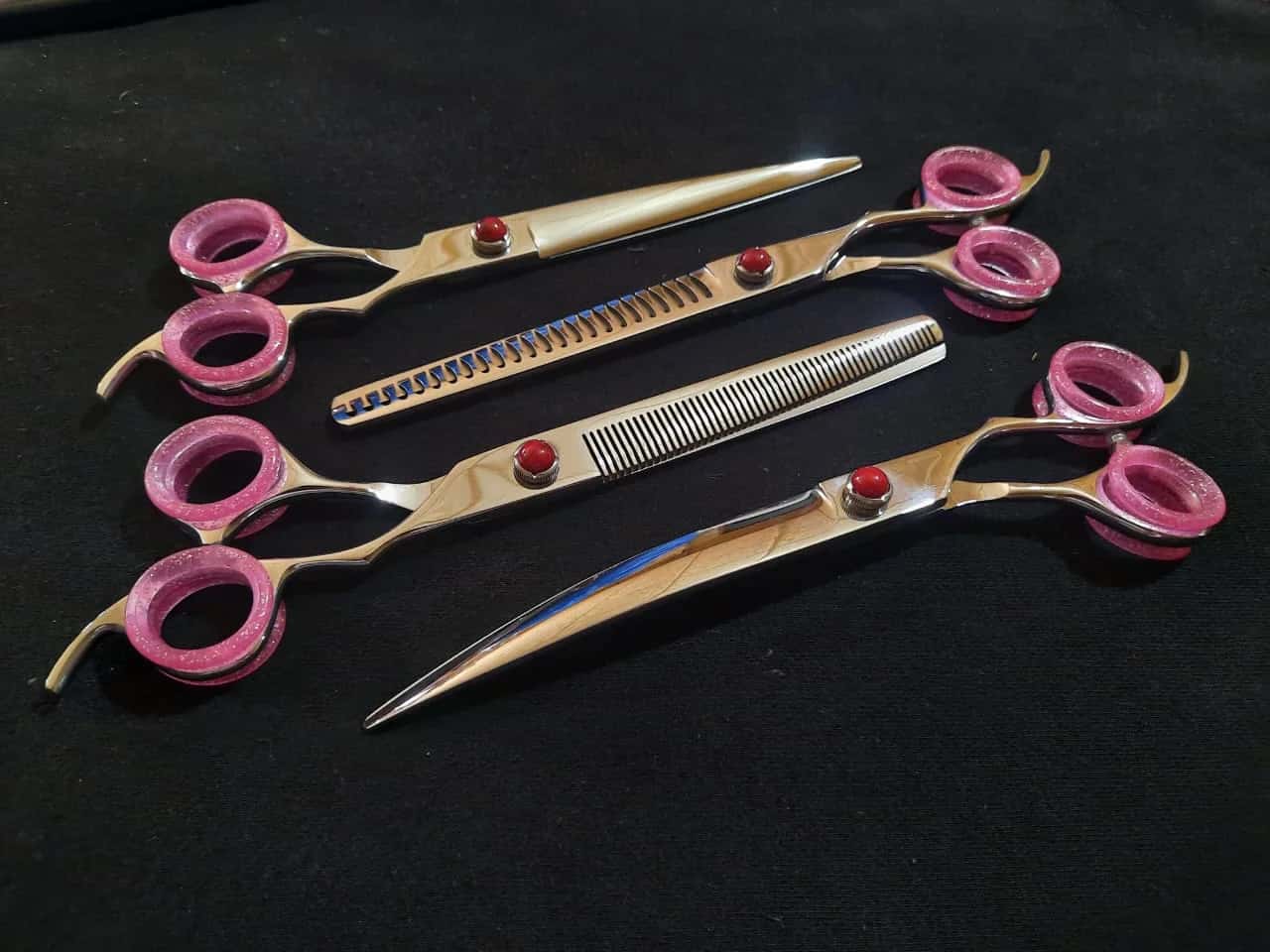 Pet grooming scissors set