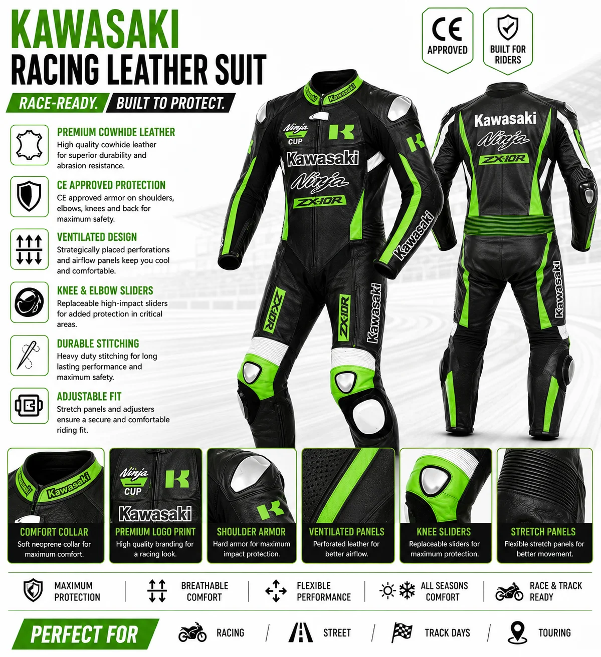 Racing leather suit