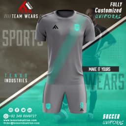 Custom Soccer Uniform Set – Fully Personalized Jersey & Shorts with Club Crest, Logo & Player Number | Tenxo Industries