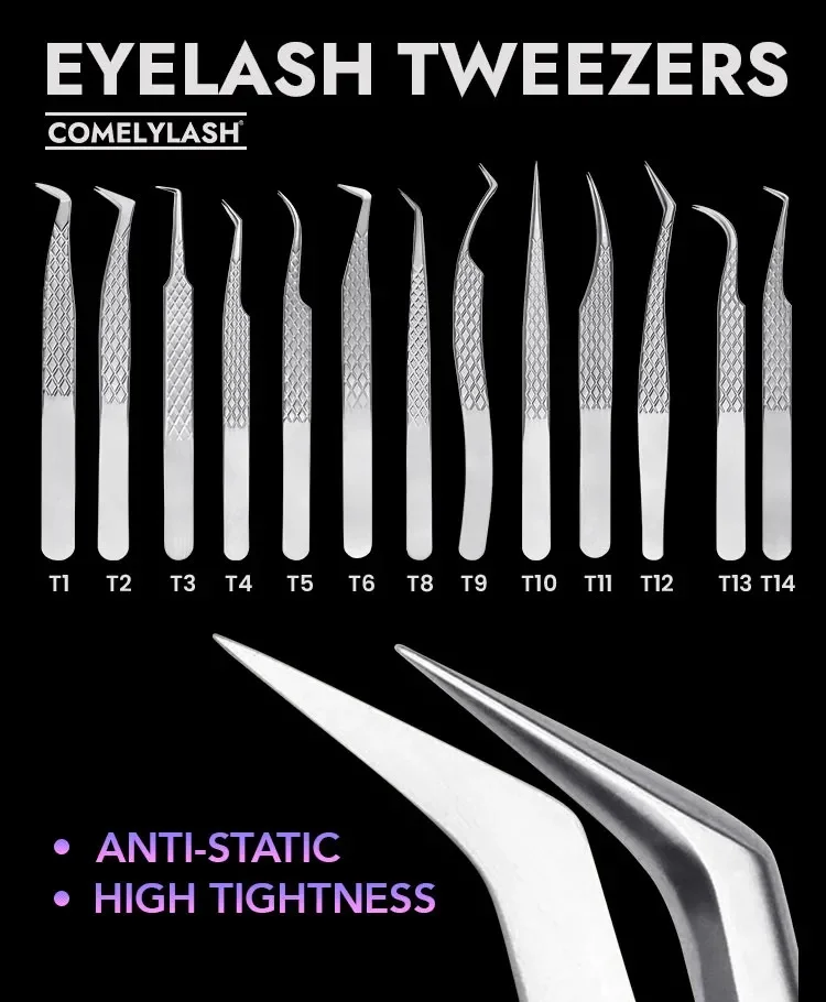 Stainless Steel Eyelash Tweezers