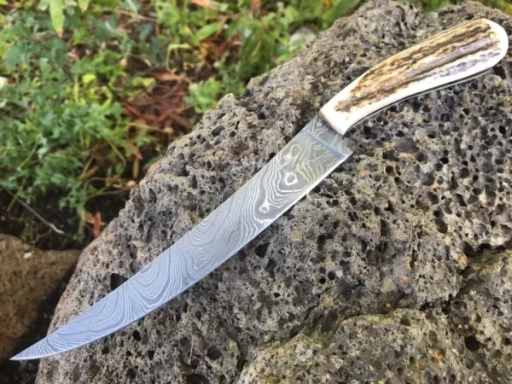 Elegant Handmade Damascus Steel Fillet Knife With Leather Sheath - SLL123